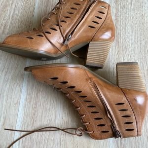 Paul Green Bali Lace-up Leather Bootie Sandals Women's Size 6.5
